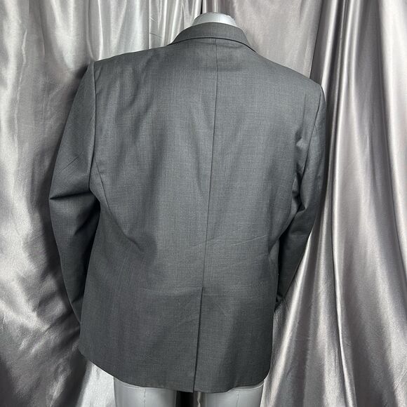 Lauren Ralph Lauren Mens Suit Jacket 50R Black Label Blazer Gray Wool Blend Prom - Picture 5 of 17